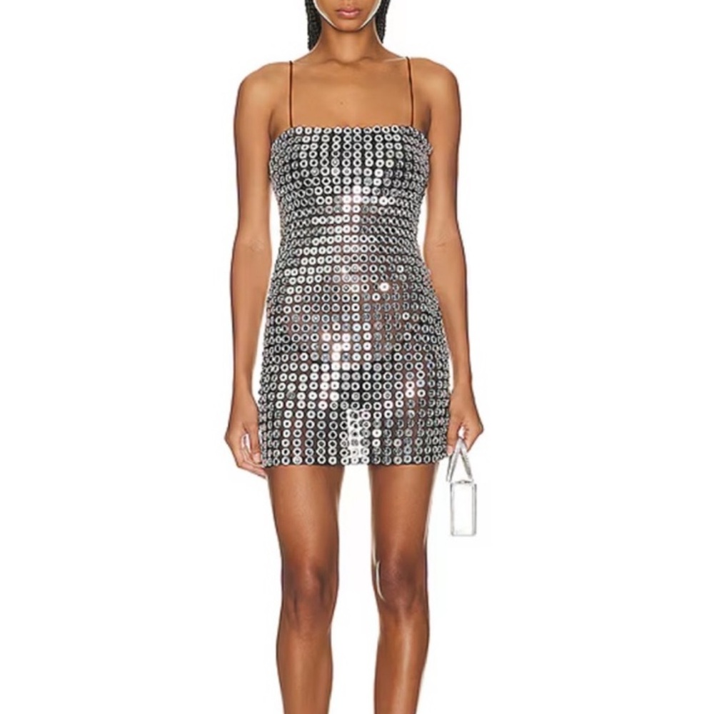 Retrofete Metallic Disc Mini Dress